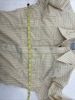 New Kids Miller Yellow Stripe Long Sleeve Pearl Snap Size XL CC-122