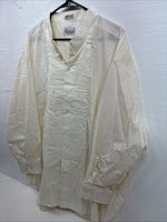 New Men’s Classix Yellow Under Shirt Tux Long Sleeve Button Up 4XL J-41