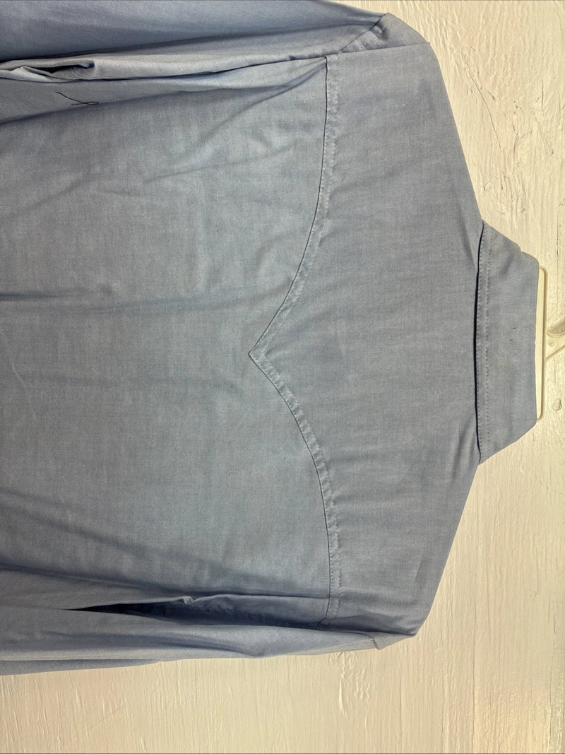 New Men’s H Bar C Blue Jean Long Sleeve Button Up 16 Large V-31