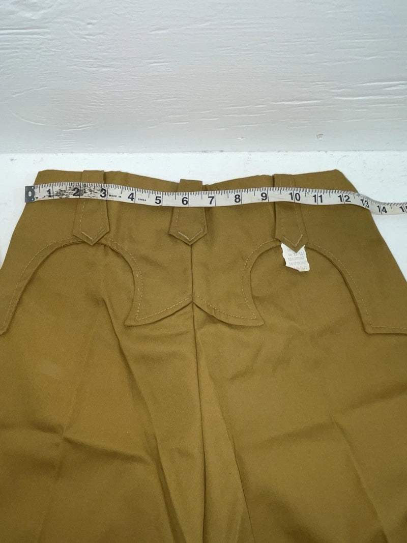 New Vintage Brown Western Girl Polyester Pants #77 SS-66