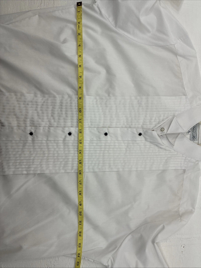 New Formal Mart White Long Sleeve Button Up English Shirt Large X-102