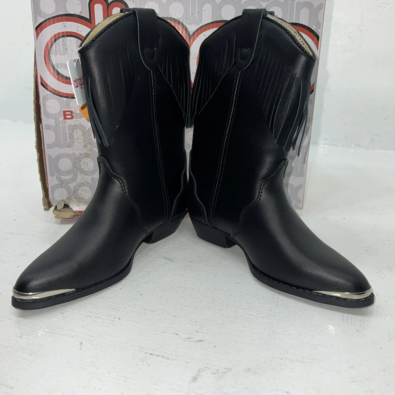 New Children’s Black Dingo Cowboy Boots With Fringe. 11 D. 24-72