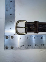 New Brown Genuine Leather Tooled 32” Belt #9120B Z-157