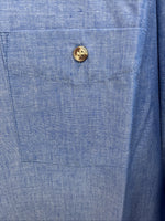 New Men’s ELY Cattleman Blue Long Sleeve Button Up 20.5 X 36 4XL E-100