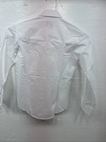 New Boys ELY Cattleman White Long Sleeve Pealr Snap Size 8 DD-49