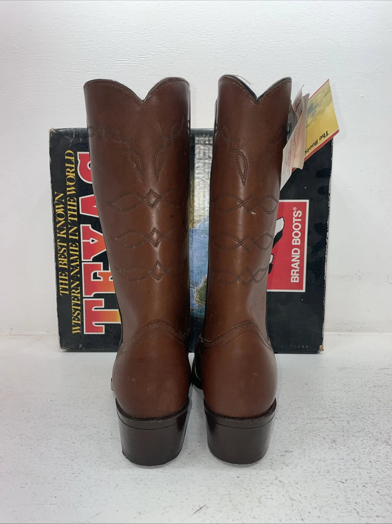 New Men’s Brown Texas Brand Cowboy Boots. 8021 9 E E. 4-32