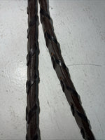 New Silver Fox Brown Genuine Leather 60” Braided English Reins #20-1441-7-0 Y-20
