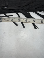 New Black Tough 1 Show Chaps With Fringe Adjustable Waist 40” N-32