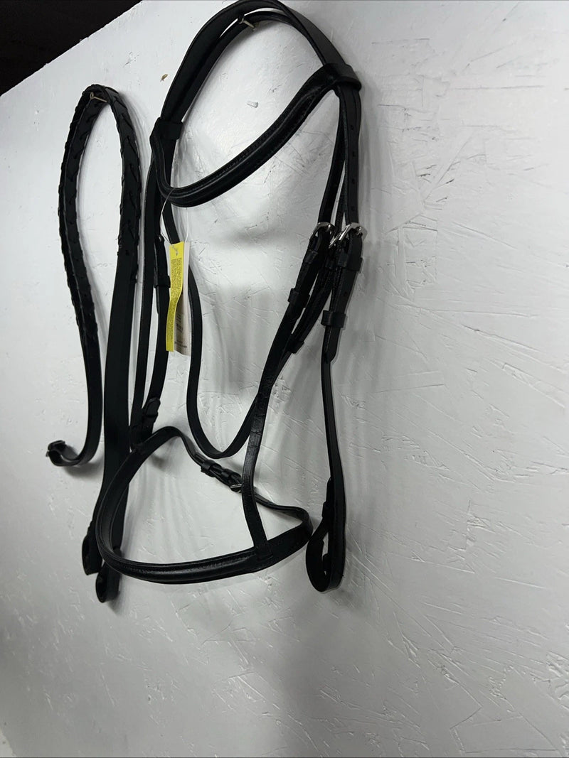 New Equiroyal Black Brown Full English Bridle With Reins #21-9556 Y-28