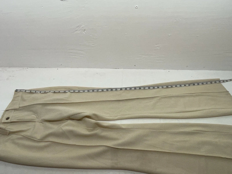 New Vintage Cream Checkered Dickson Jenkins Polyester Pants #502 XX-16