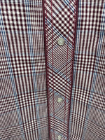 New Men’s Champion Western Red Plaid Long Sleeve Pearl Snap 16.5 Large X-68