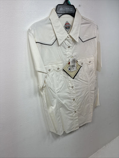 New Kids Cumberland White Short Sleeve Pearl Snap XL II-48