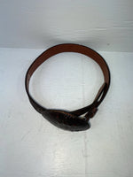 New Brown Genuine Leather Double S Tooled Fish 26” Belt #3012802 JJ-145
