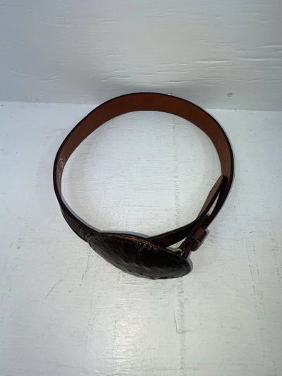 New Brown Genuine Leather Double S Tooled Fish 26” Belt #3012802 JJ-145