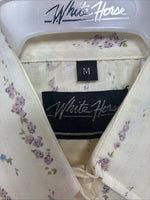New Kids White Horse Yellow Floral Long Sleeve Pearl Snap Medium DD-48