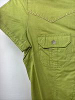 New Women’s Gordon James Green Short Sleeve Button Up Small LL-19