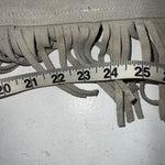 NOS Tan Medium Show Chaps With Fringe Adjustable Waist 43” L-42