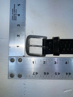 New Black Genuine Leather Tooled 34” Belt #UN605 JJ-11