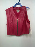 New Women’s Pink 1849 Cut Off Zip Up Vest S #77372 3B-64