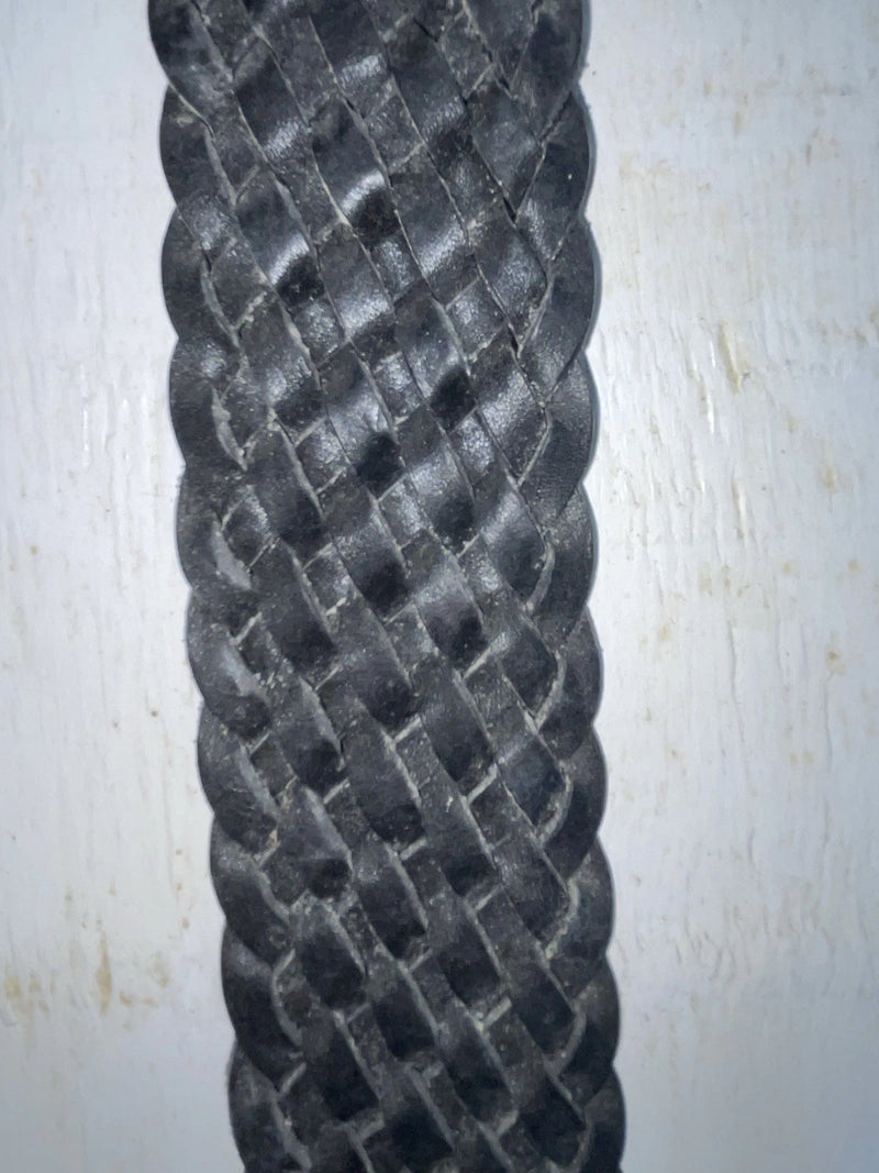 New Black Genuine Leather Braided 38” Belt #8840/01 Z-108