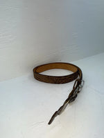 New Brown Genuine Leather Nocona Textured 34” Belt #182 JJ-22