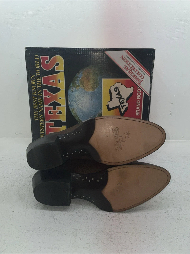 New Men’s Brown Texas Brand Cowboy Boots. M 631 9 D. 3-65