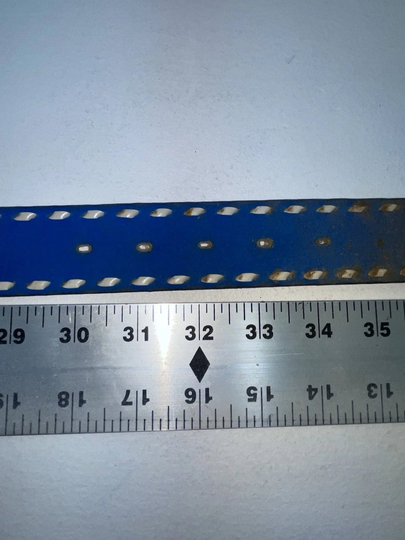 New Blue Genuine Leather Weaved 32” Belt #7030 Z-46