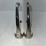 New Tough 1 Silver Iron Breakaway English Stirrups D-502