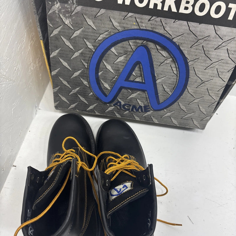 New Nlack Lace Up Work Boots Mans Size 8.5 Brand Work Boots  3-7