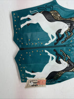 New Women’s 1849 Authentic Ranchwear Blue Horse Show Vest XS L-600