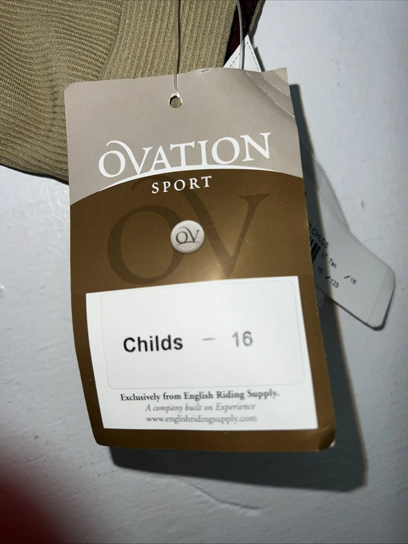 New Children’s Tan Ovation English Riding Breeches. 460898 16 D-103
