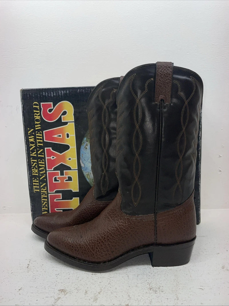 New Men’s Brown Texas Brand Cowboy Boots. 251527446 10 D. 7-54