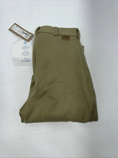 New Women’s Green Cotton Naturals English Riding Breeches. 26 L 83559 D-76
