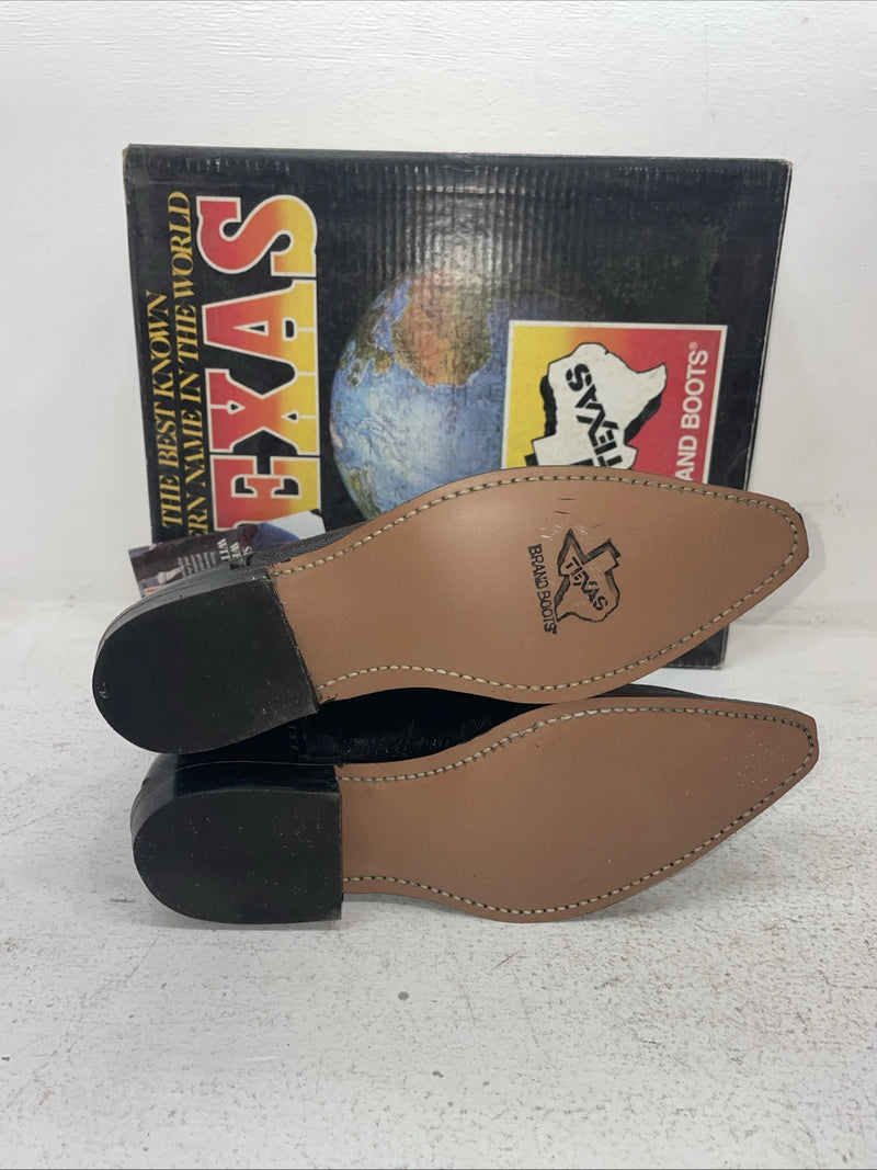 New Men’s Black Texas Brand Cowboy Boots. 5710 8 D. 3-137