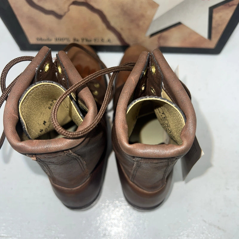New Women’s Brown Lace Up Texas Brand Cowboy Boots. 4479 5.5 5 1/2. 20-41