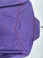 New Women’s White Horse Purple Long Sleeve Pearl Snap Size Large KK-58