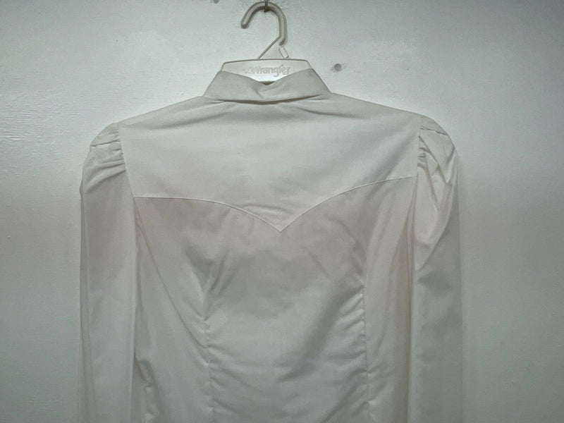 New Women’s White And Colored H Bar C Long Sleeve Button Up Shirt M 3B-87