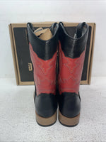 New Youth Black DBL Barrel Cowboy Boots. 4472001 5.5 5 1/2. 2-104