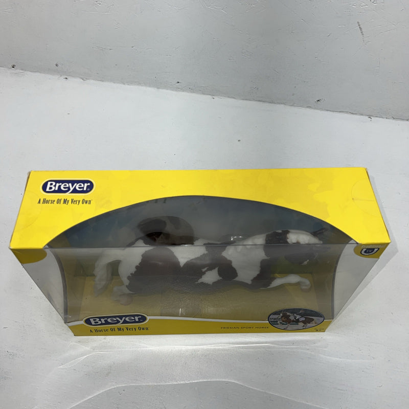 New In Box Bryer Paint Friesian Sport Horse Adiah HP. #1830 R-1