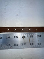New Brown Genuine Leather Nocona Silver Pendent 26” Belt #3016602 NN-84