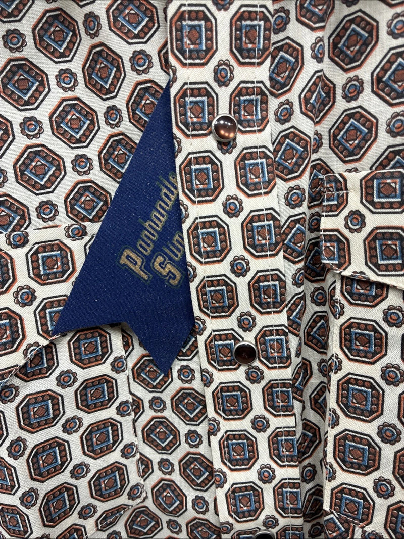 New Men’s Panhandle Slim Multicolor Design Long Sleeve Pearl Snap 16 Large CC-56