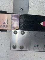 New Black Genuine Leather Wrangler Pink Striped Fabric 32” Belt #627005 Z-16