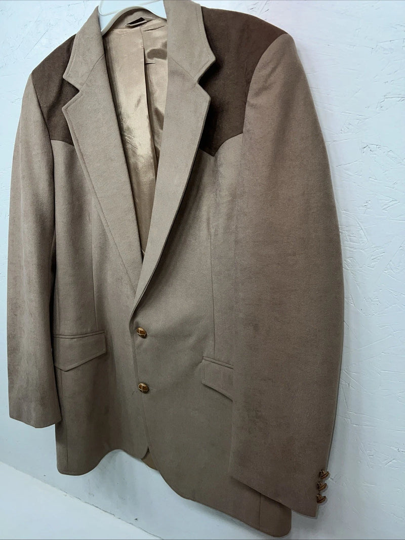 New Men’s Wrangler Brown Suit Jacket 40L #77452 AA-601
