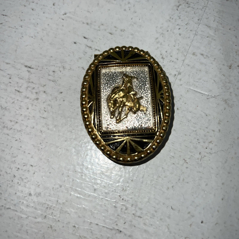 New Women’s Gold Award Design Money Clip With Bronc Rider. 9177 A-132