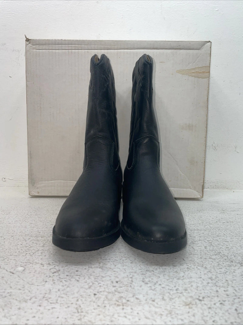 New Youth Black Dan Post Cowboy Boots. C 3140 5.5 5 1/2 D. 2-126