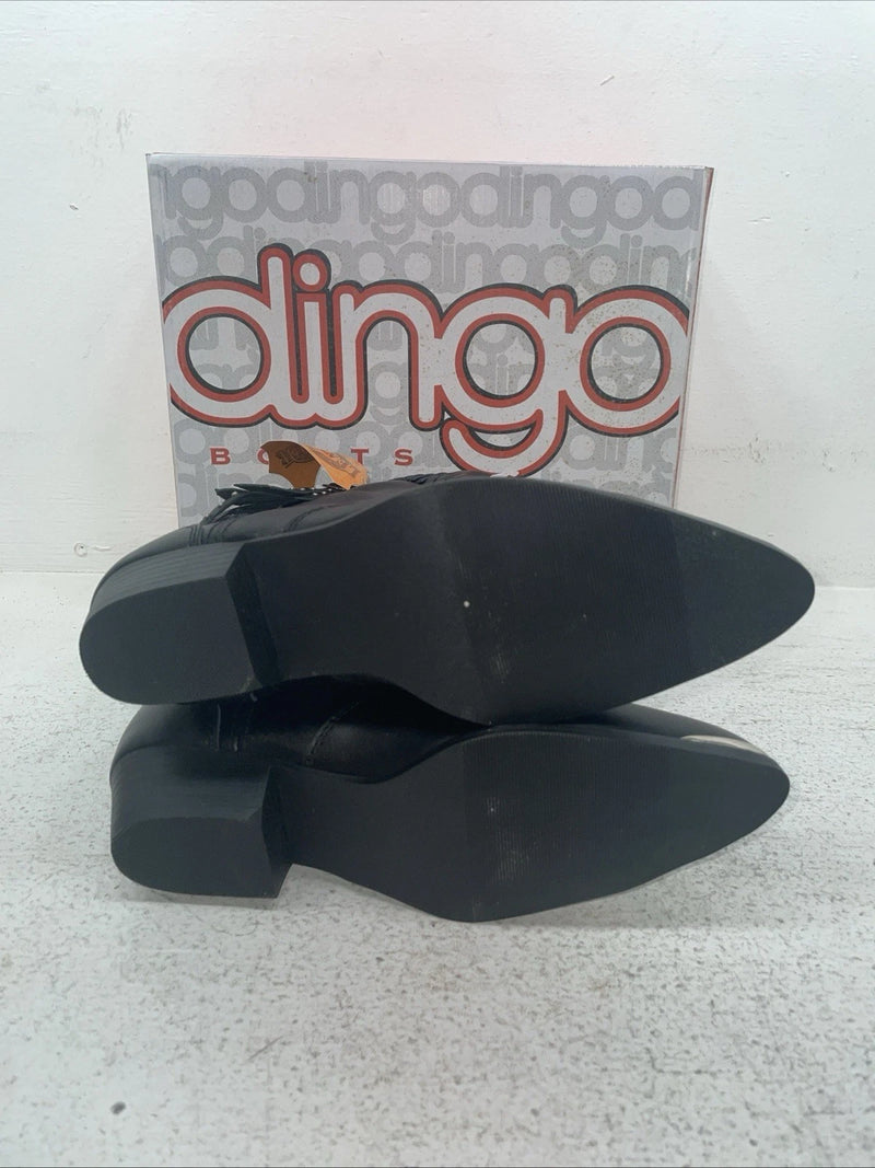 New Youth Black With Fringe Dingo Cowboy Boots. C 3220 5 D. 2-158