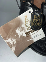 New Infant Dan Post Black Ostrich Print Lace Up Cowboy Boots. 4 D. 24-1