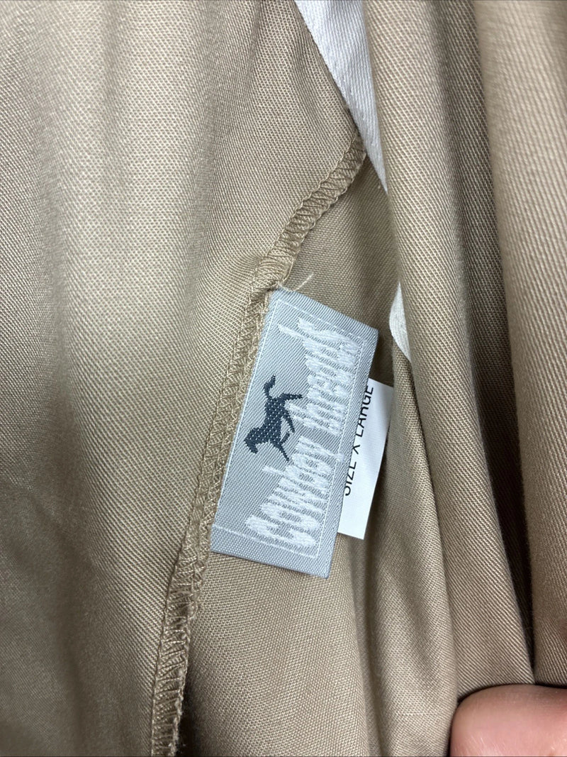 New Women’s Cowboy Threads White Tan Long Sleeve Button Up XL YY-70
