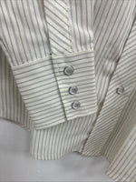 New Kids White Horse Yellow Stripe Long Sleeve Pearl Snap Large DD-55