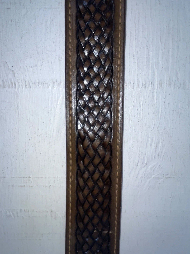 New Brown Genuine Leather Tex Tan Tooled 30” Belt #022335 JJ-147